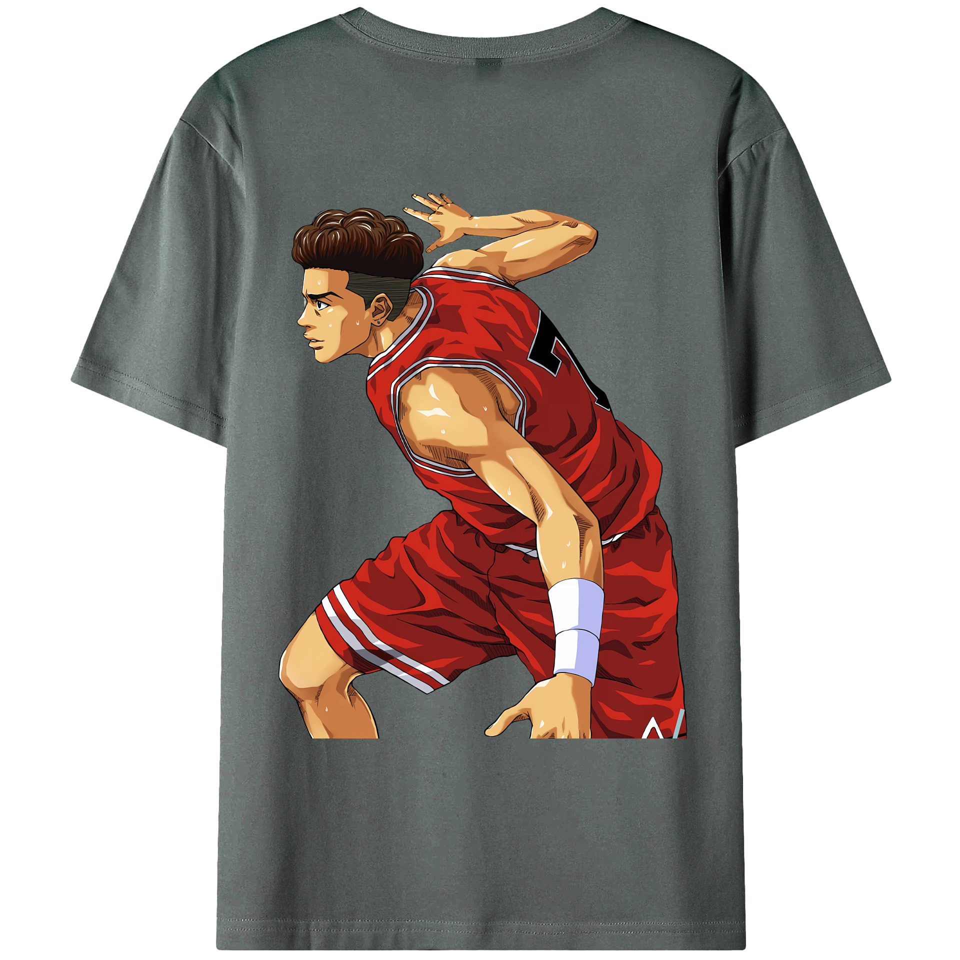 （画像用） SLAM DUNK／スラムダンク 綿100％ メンズ半袖Tシャツ（バックプリント） 通気性